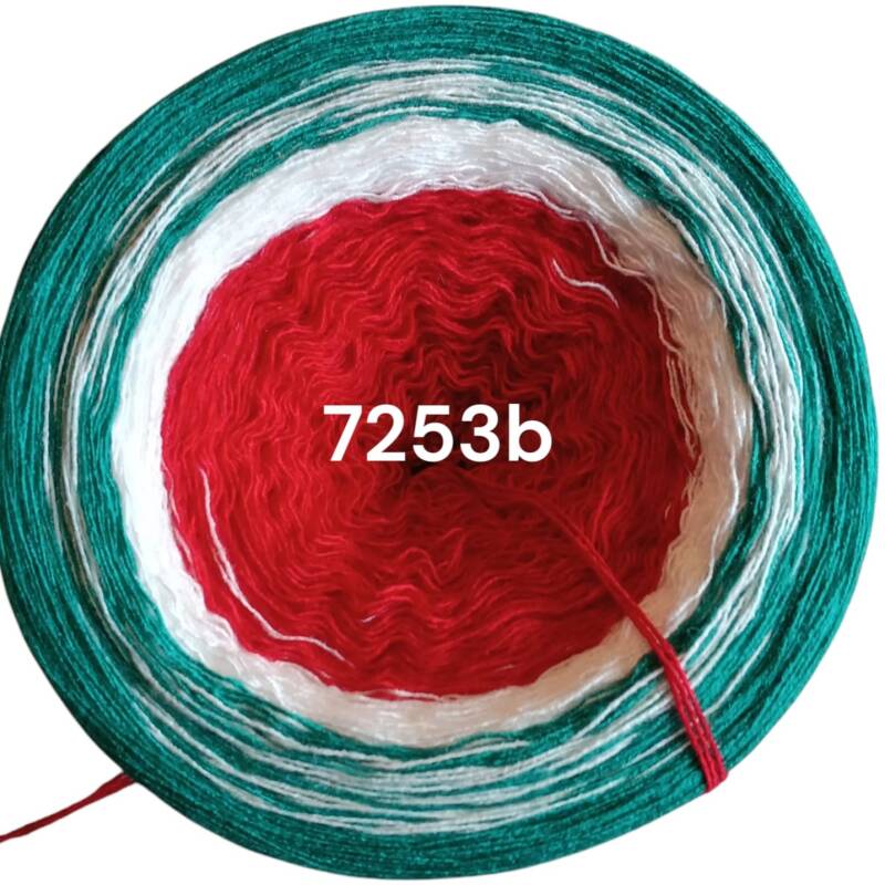 Advent & Weihnachten - Weihnachtsstern - 7253 - Bobbel mit Farbverlauf - 3, 4 oder 5 Fäden, auch als Pullover- oder Decken Set