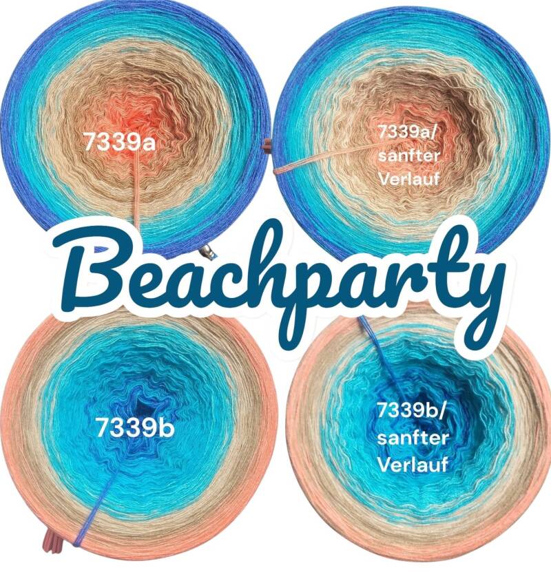 Küste & Meer - Beachparty - 7339 - Bobbel mit Farbverlauf - 3, 4 oder 5 Fäden, auch als Pullover- oder Decken Set
