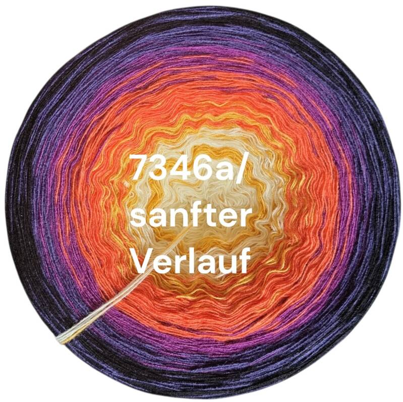 Sunset - 7346 - Bobbel mit Farbverlauf - 3, 4 oder 5 Fäden, auch als Pullover- oder Decken Set