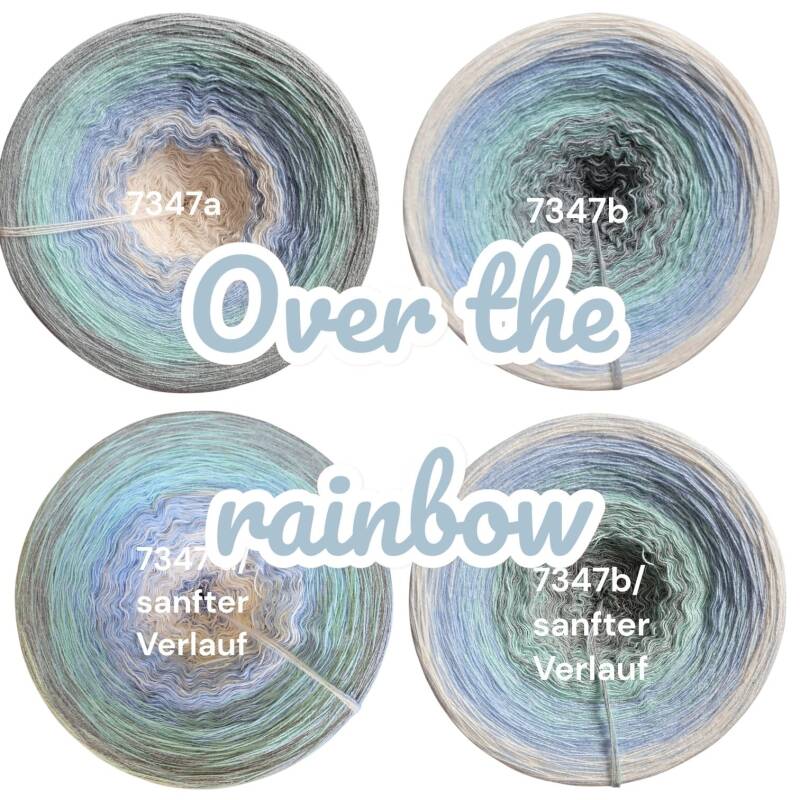 Over the Rainbow - 7347 - Bobbel mit Farbverlauf - 3, 4 oder 5 Fäden, auch als Pullover- oder Decken Set