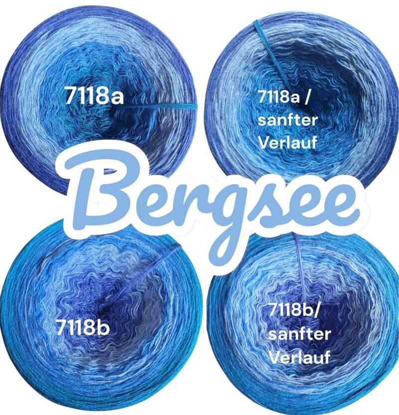 Küste & Meer - Bergsee - 7118 - Bobbel mit Farbverlauf - 3, 4 oder 5 Fäden, auch als Pullover- oder Decken Set
