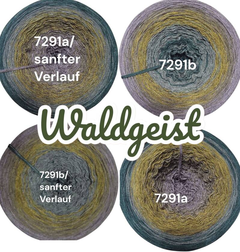 Waldgeist - 7291 - Bobbel mit Farbverlauf - 3, 4 oder 5 Fäden, auch als Pullover- oder Decken Set