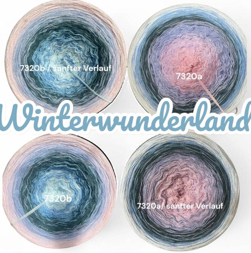 Winterwunder - Winterwunderland - 7320 - Bobbel mit Farbverlauf - 3, 4 oder 5 Fäden, auch als Pullover- oder Decken Set