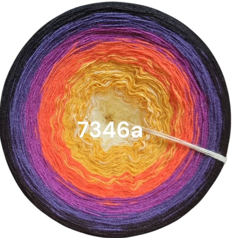 Sunset - 7346 - Bobbel mit Farbverlauf - 3, 4 oder 5 Fäden, auch als Pullover- oder Decken Set
