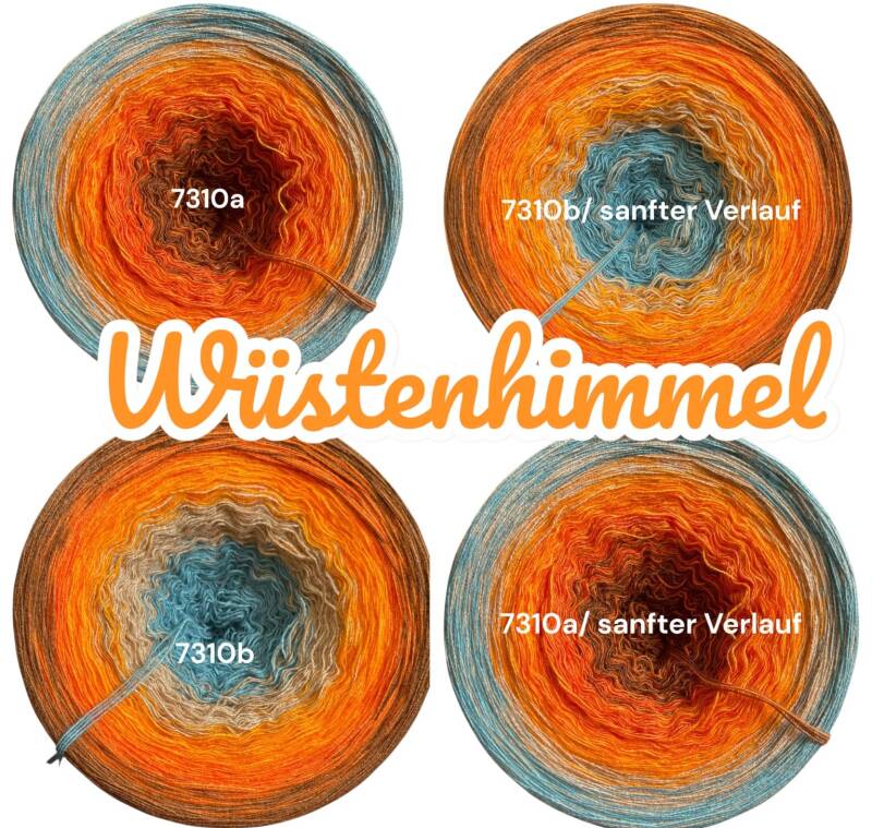 Kalahari - Wüstenhimmel - 7310 - Bobbel mit Farbverlauf - 3, 4 oder 5 Fäden, auch als Pullover- oder Decken Set