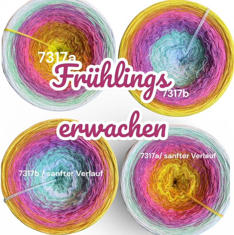 Frühlingserwachen - 7317 - Bobbel mit Farbverlauf - 3, 4 oder 5 Fäden, auch als Pullover- oder Decken Set