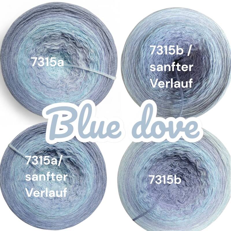 Himmel / Wolken - Blue dove - 7315 - Bobbel mit Farbverlauf - 3, 4 oder 5 Fäden, auch als Pullover- oder Decken Set