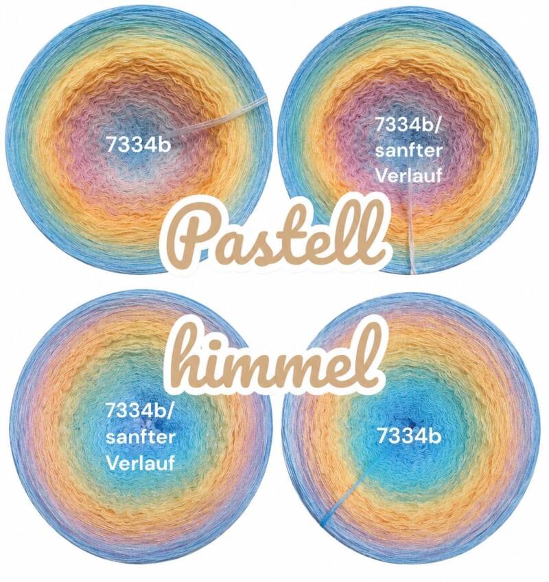 Himmel / Wolken - Pastellhimmel - 7334 - Bobbel mit Farbverlauf - 3, 4 oder 5 Fäden, auch als Pullover- oder Decken Set