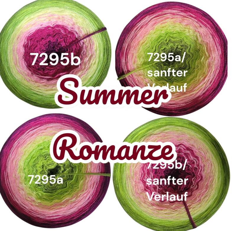 Sommersonne - Summer Romance - 7295 - Bobbel mit Farbverlauf - 3, 4 oder 5 Fäden, auch als Pullover- oder Decken Set
