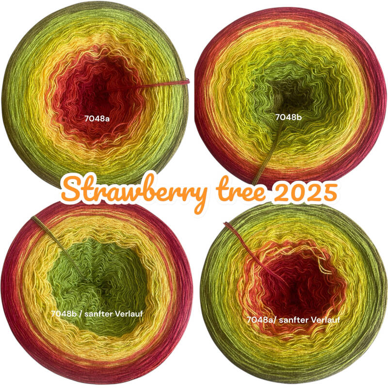 Beeren - Strawberry tree 2025 - 7048 - Bobbel mit Farbverlauf - 3, 4 oder 5 Fäden, auch als Pullover- oder Decken Set