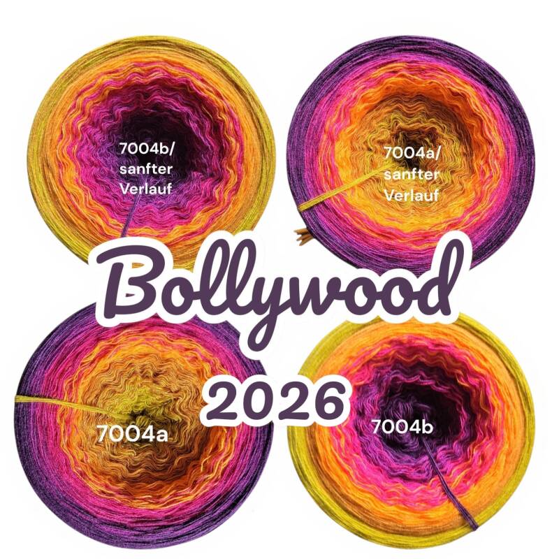 Orient / Morgenland - Bollywood 2026 - 7004 - Bobbel mit Farbverlauf - 3, 4 oder 5 Fäden, auch als Pullover- oder Decken Set