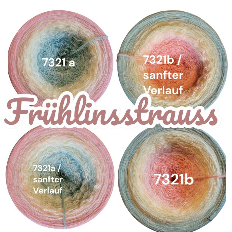 Frühlingsstrauss - 7321 - Bobbel mit Farbverlauf - 3, 4 oder 5 Fäden, auch als Pullover- oder Decken Set