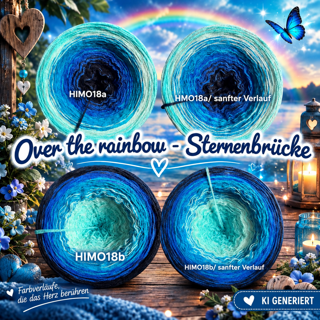 Over the Rainbow - Sternenbrücke - HIM018 - Bobbel mit Farbverlauf - 3, 4 oder 5 Fäden, auch als Pullover- oder Decken Set