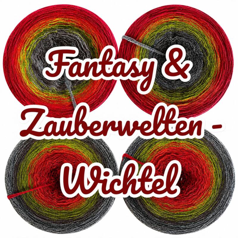 Fantasy & Zauberwelten - Wichtel - WAL001 - Bobbel mit Farbverlauf - 3, 4 oder 5 Fäden, auch als Pullover- oder Decken Set
