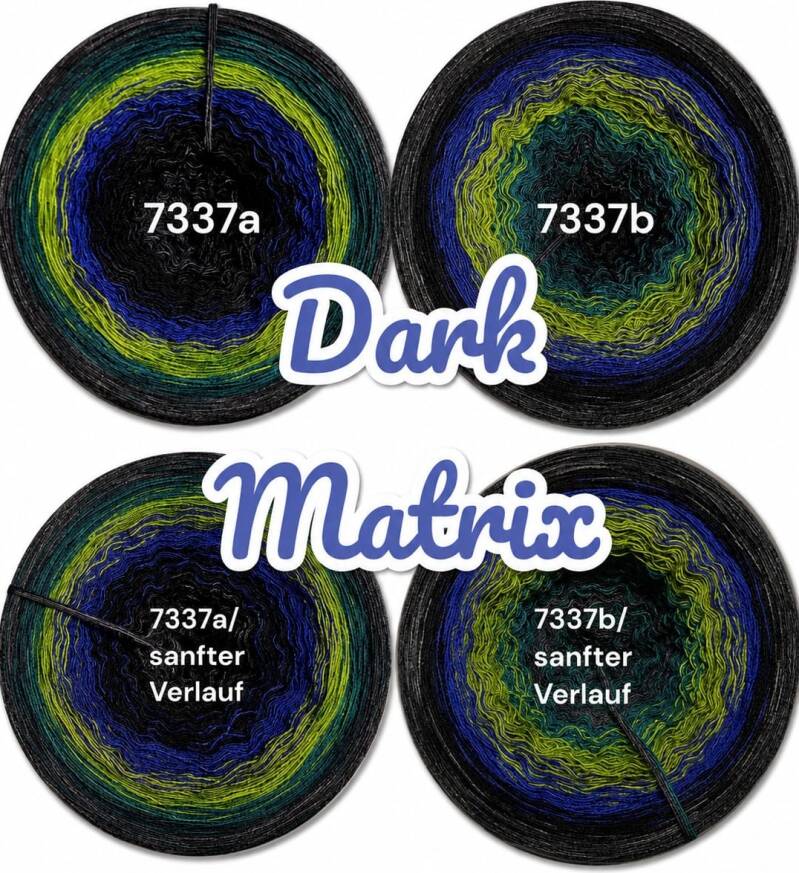 Dream on - Dark Matrix - 7337 - Bobbel mit Farbverlauf - 3, 4 oder 5 Fäden, auch als Pullover- oder Decken Set