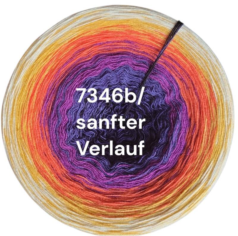 Sunset - 7346 - Bobbel mit Farbverlauf - 3, 4 oder 5 Fäden, auch als Pullover- oder Decken Set