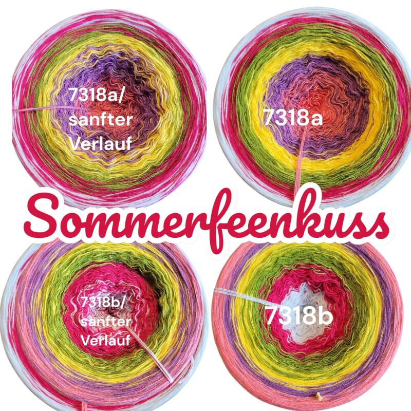Fantasy & Zauberwelten - Sommerfeenkuss - 7318 - Bobbel mit Farbverlauf - 3, 4 oder 5 Fäden, auch als Pullover- oder Decken Set