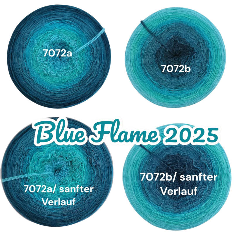 Küste & Meer - Blue flame 2025 - 7072 - Bobbel mit Farbverlauf - 3, 4 oder 5 Fäden, auch als Pullover- oder Decken Set