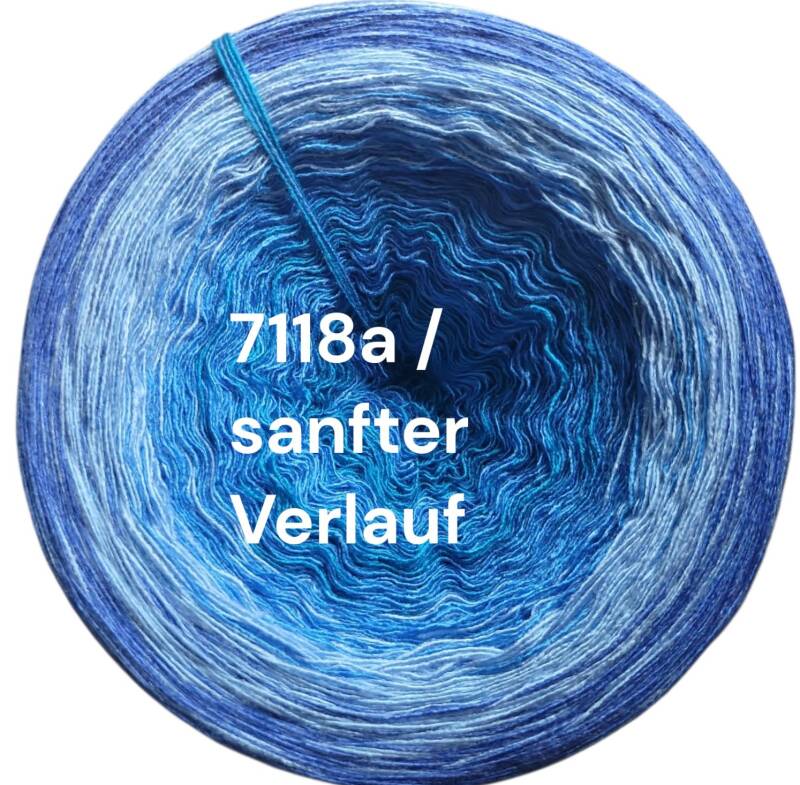 Küste & Meer - Bergsee - 7118 - Bobbel mit Farbverlauf - 3, 4 oder 5 Fäden, auch als Pullover- oder Decken Set