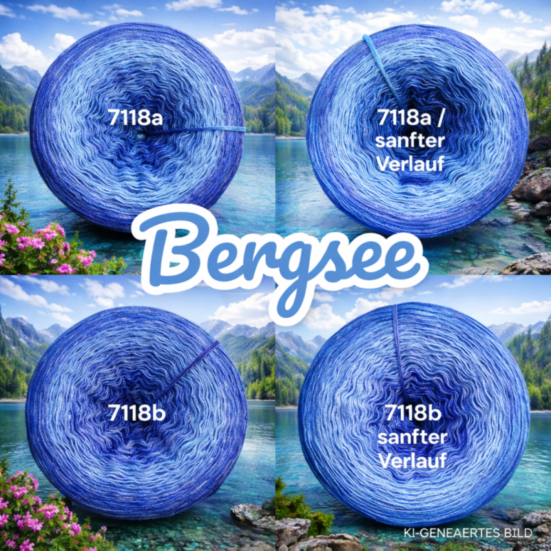 Küste & Meer - Bergsee - 7118 - Bobbel mit Farbverlauf - 3, 4 oder 5 Fäden, auch als Pullover- oder Decken Set