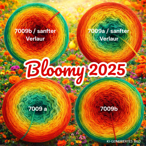 Blütenzauber - Bloomy 2025 - 7009 - Bobbel mit Farbverlauf - 3, 4 oder 5 Fäden, auch als Pullover- oder Decken Set