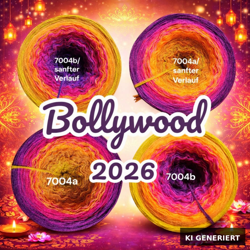 Orient / Morgenland - Bollywood 2026 - 7004 - Bobbel mit Farbverlauf - 3, 4 oder 5 Fäden, auch als Pullover- oder Decken Set