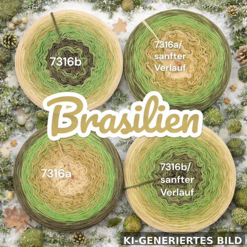 Inseln / Urlaub / Reiseorte - Brasilien - 7316 - Bobbel mit Farbverlauf - 3, 4 oder 5 Fäden, auch als Pullover- oder Decken Set