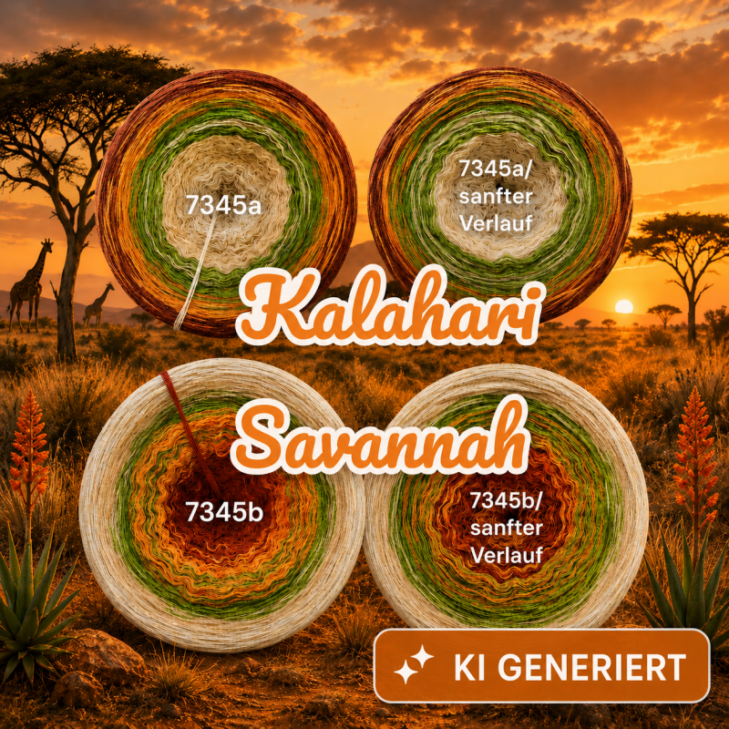 Kalahari - Savannah - 7345 - Bobbel mit Farbverlauf - 3, 4 oder 5 Fäden, auch als Pullover- oder Decken Set