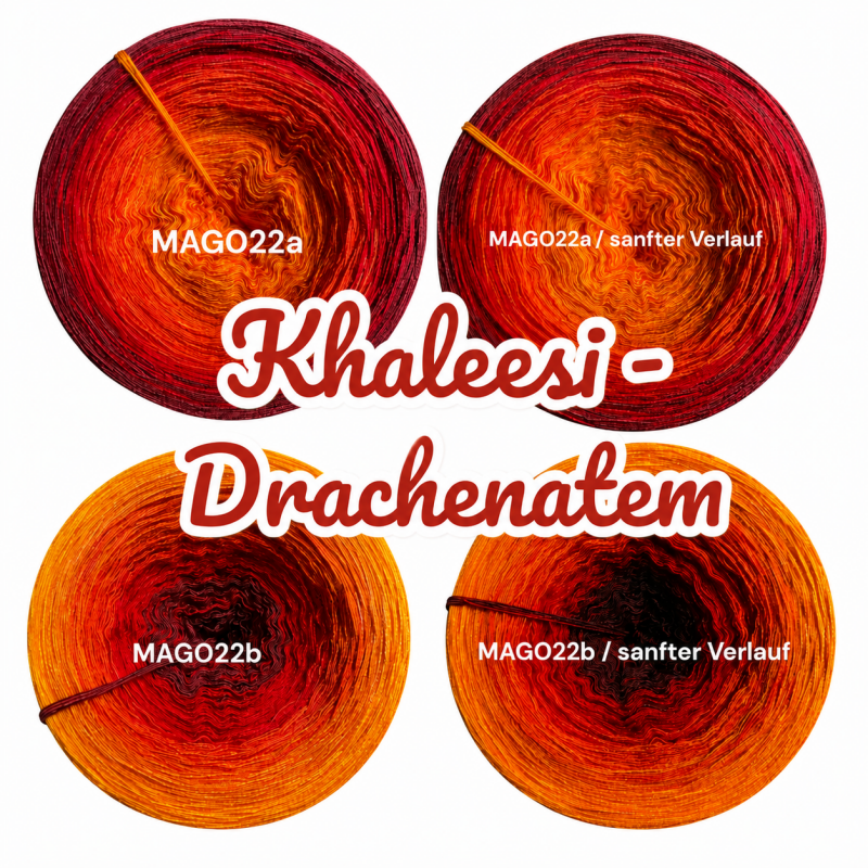 Khaleesi - Drachenatem - MAG022 - Bobbel mit Farbverlauf - 3, 4 oder 5 Fäden, auch als Pullover- oder Decken Set