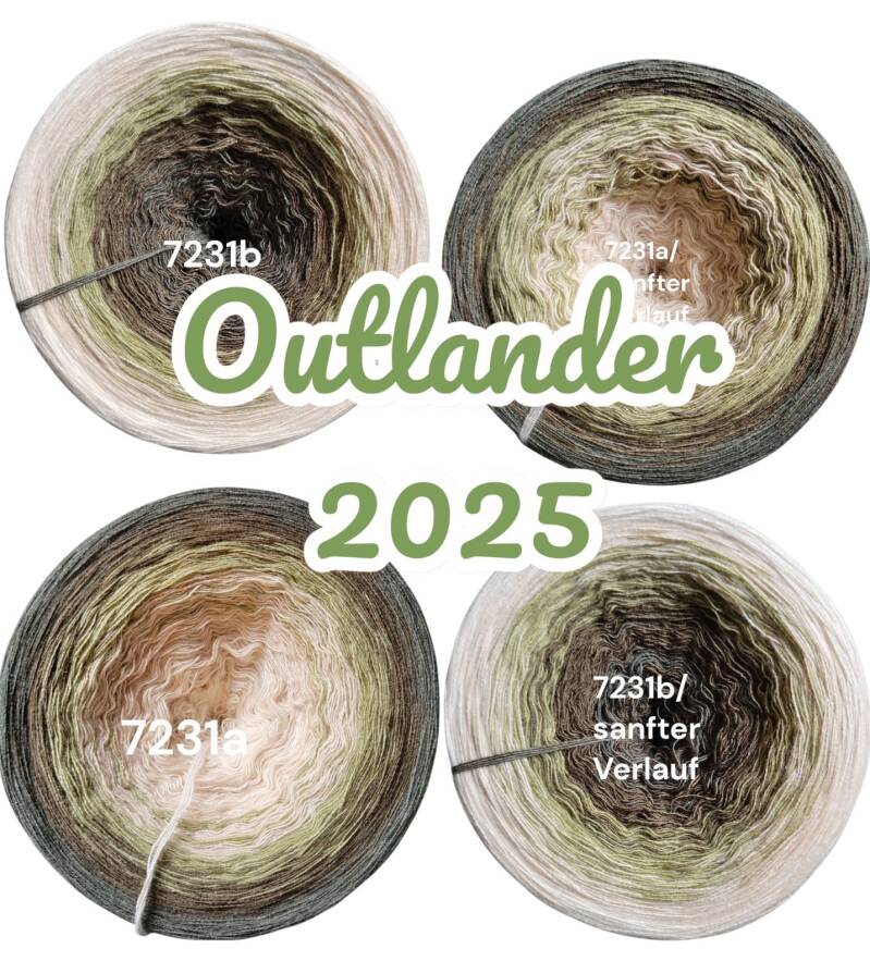 Scottish Highlands - Outlander 2025 - 7231 - Bobbel mit Farbverlauf - 3, 4 oder 5 Fäden, auch als Pullover- oder Decken Set