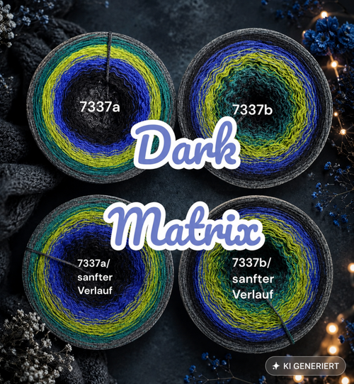 Dream on - Dark Matrix - 7337 - Bobbel mit Farbverlauf - 3, 4 oder 5 Fäden, auch als Pullover- oder Decken Set