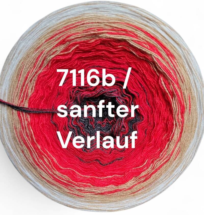 Höllenfeuer - Feuer & Sand - 7116 - Bobbel mit Farbverlauf - 3, 4 oder 5 Fäden, auch als Pullover- oder Decken Set