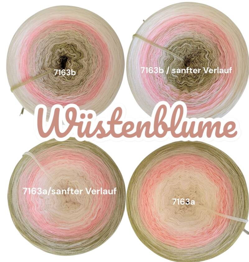 Kalahari - Wüstenblume - 7163 - Bobbel mit Farbverlauf - 3, 4 oder 5 Fäden, auch als Pullover- oder Decken Set