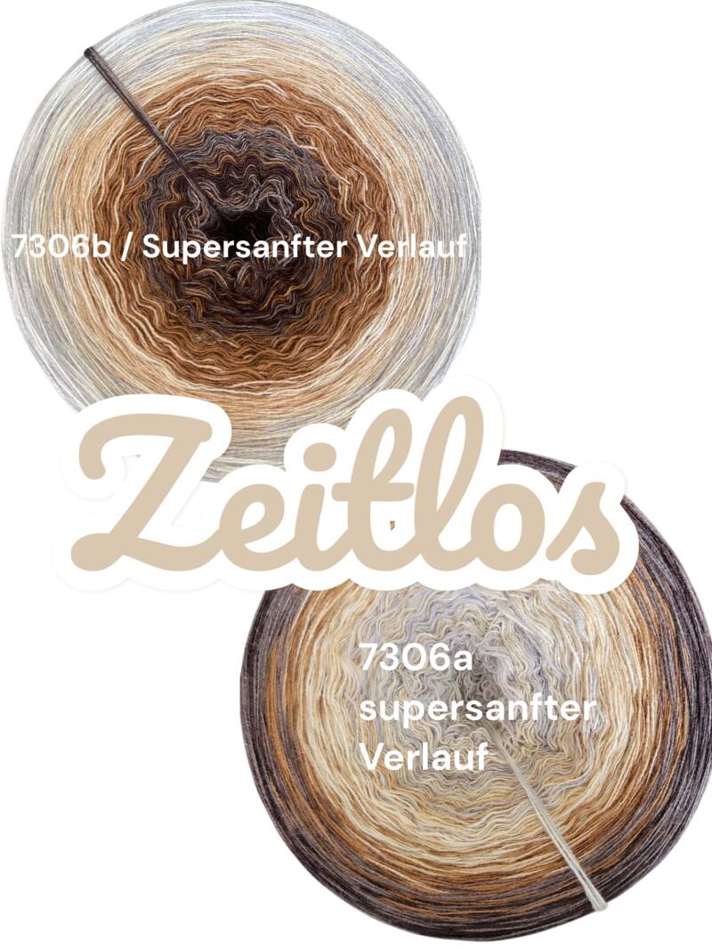 Ich passe zu Allem - Zeitlos - 7306 - Bobbel mit Farbverlauf - 3, 4 oder 5 Fäden, auch als Pullover- oder Decken Set - im Supersanften Verlauf