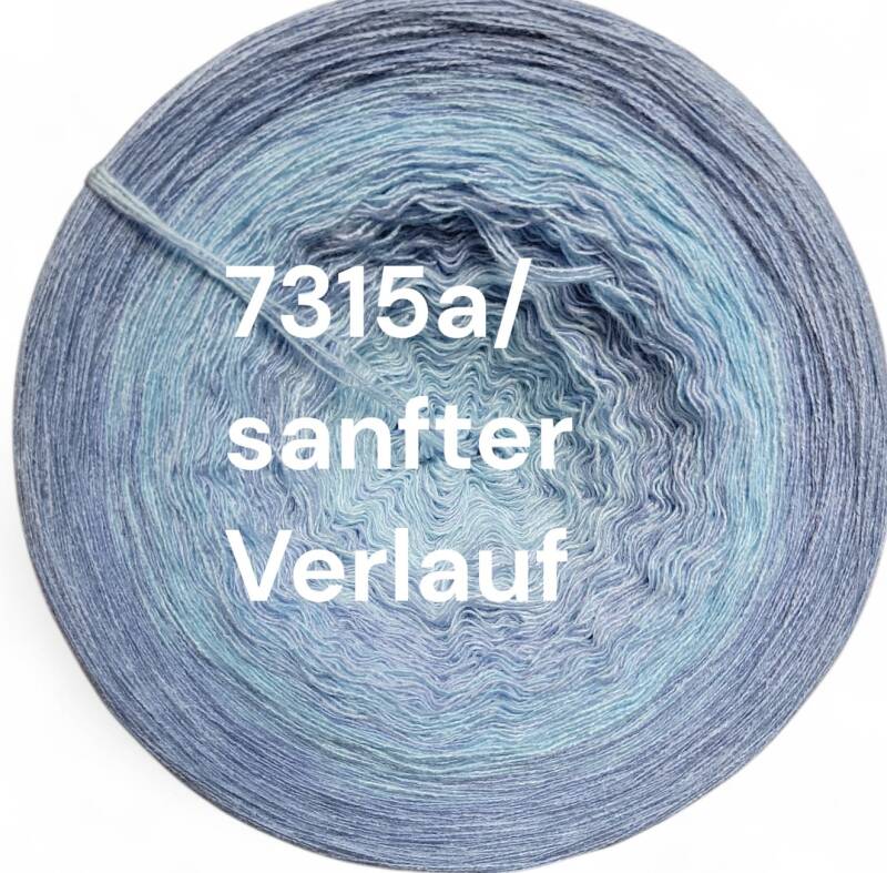 Himmel / Wolken - Blue dove - 7315 - Bobbel mit Farbverlauf - 3, 4 oder 5 Fäden, auch als Pullover- oder Decken Set