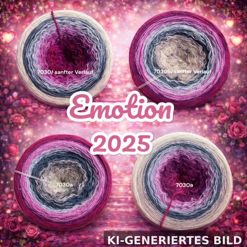 Drama in 5 Akten - Emotion 2025 - 7030 - Bobbel mit Farbverlauf - 3, 4 oder 5 Fäden, auch als Pullover- oder Decken Set