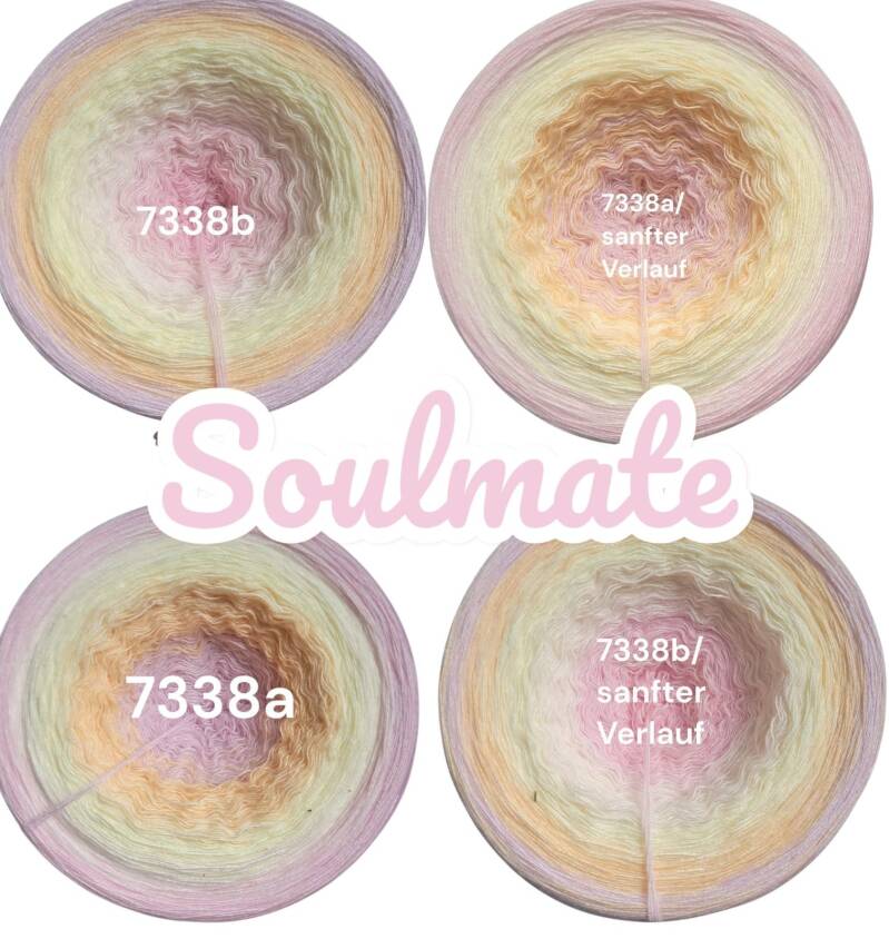 Born to Love - Soulmate - 7338 - Bobbel mit Farbverlauf - 3, 4 oder 5 Fäden, auch als Pullover- oder Decken Set