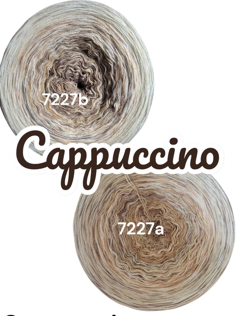 Schokolade / Kaffee / Süßes - Cappuccino - 7227 - Bobbel oder Pulloverset mit Farbverlauf - 4 Fäden