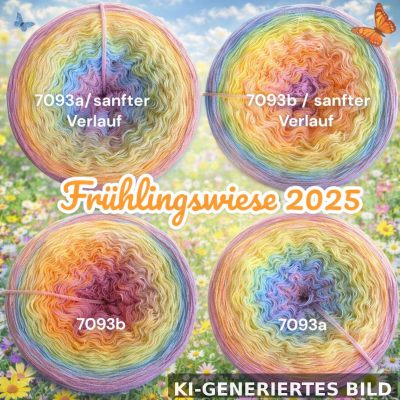 Frühlingserwachen - Frühlingswiese 2025 - 7093 - Bobbel mit Farbverlauf - 3, 4 oder 5 Fäden, auch als Pullover- oder Decken Set