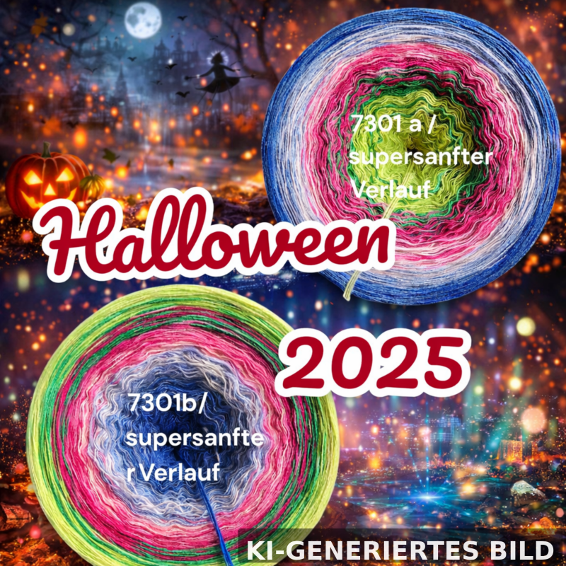 Herbstfarben - Halloween 2025 - 7301 - Bobbel mit Farbverlauf - 3, 4 oder 5 Fäden, auch als Pullover- oder Decken Set - Nur im Supersanften Verlauf