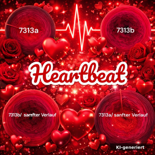 Born to Love - Heartbeat - 7313 - Bobbel mit Farbverlauf - 3, 4 oder 5 Fäden, auch als Pullover- oder Decken Set