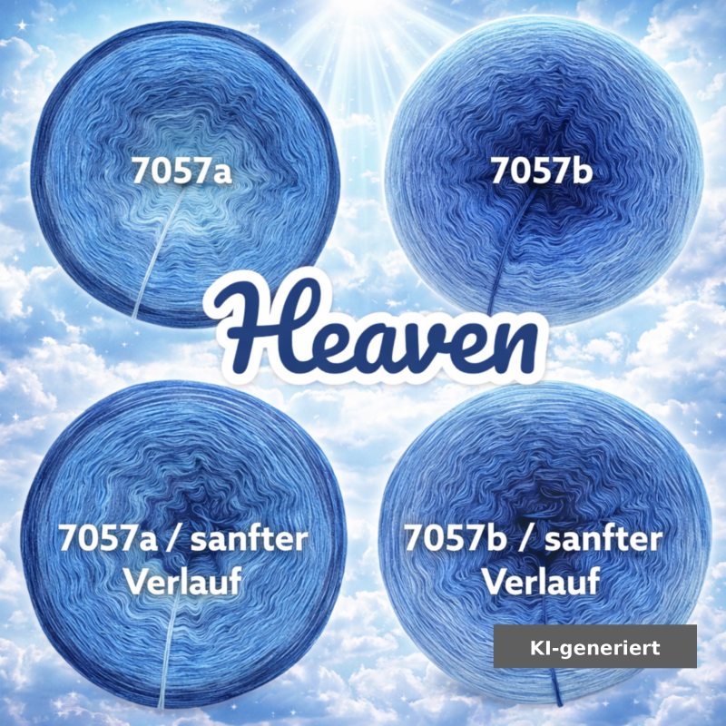 Himmel / Wolken - Heaven - 7057 - Bobbel oder Pulloverset mit Farbverlauf - 3, 4 oder 5 Fäden
