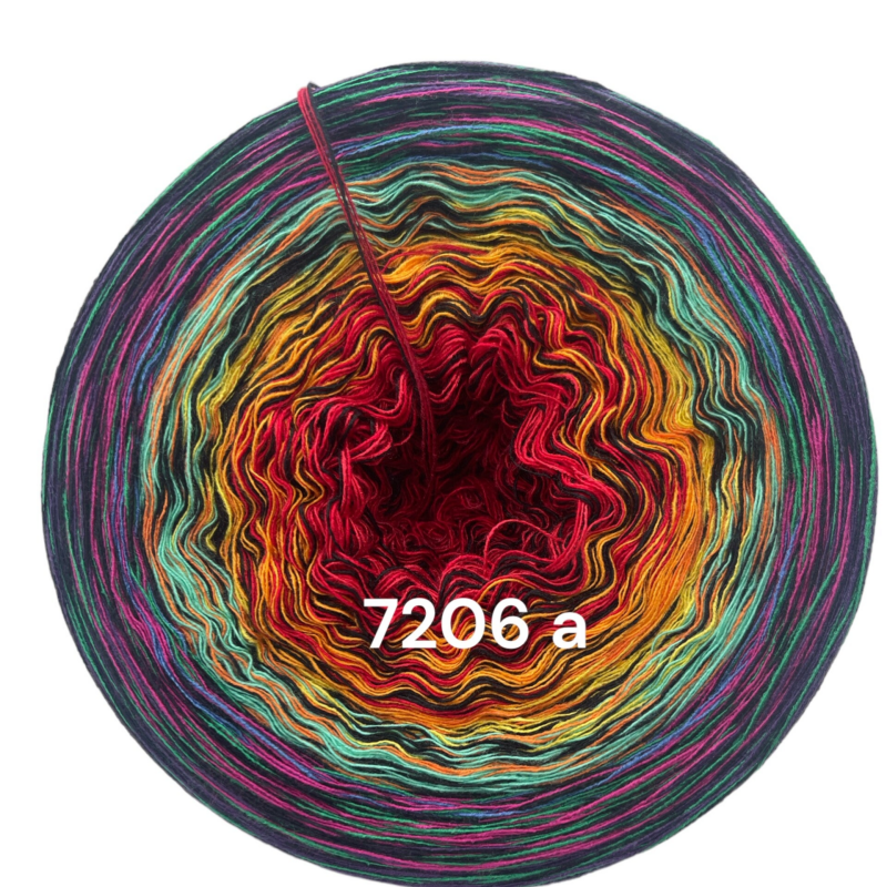 Regenbogenland - Wild Rainbow - 7206 - Bobbel mit Farbverlauf - 4 Fäden auch als Pullover- oder Decken Set