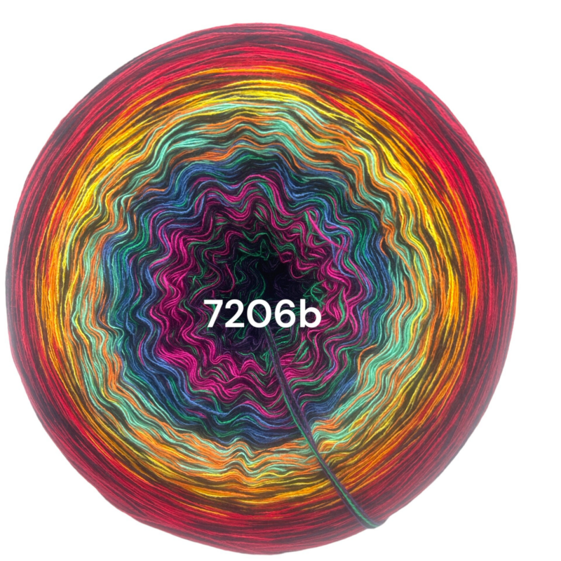 Regenbogenland - Wild Rainbow - 7206 - Bobbel mit Farbverlauf - 4 Fäden auch als Pullover- oder Decken Set