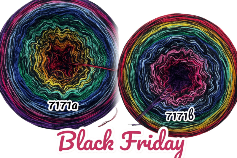 Wollte ich nicht kaufen - Black Friday - 7171 - Bobbel mit Farbverlauf - 3, 4 oder 5 Fäden, auch als Pullover- oder Decken Set
