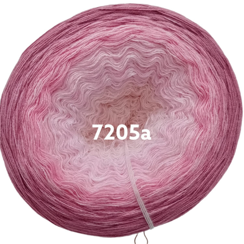 Edelsteine - Rosenquarz - 7205 - Bobbel mit Farbverlauf - 3, 4 oder 5 Fäden, auch als Pullover- oder Decken Set