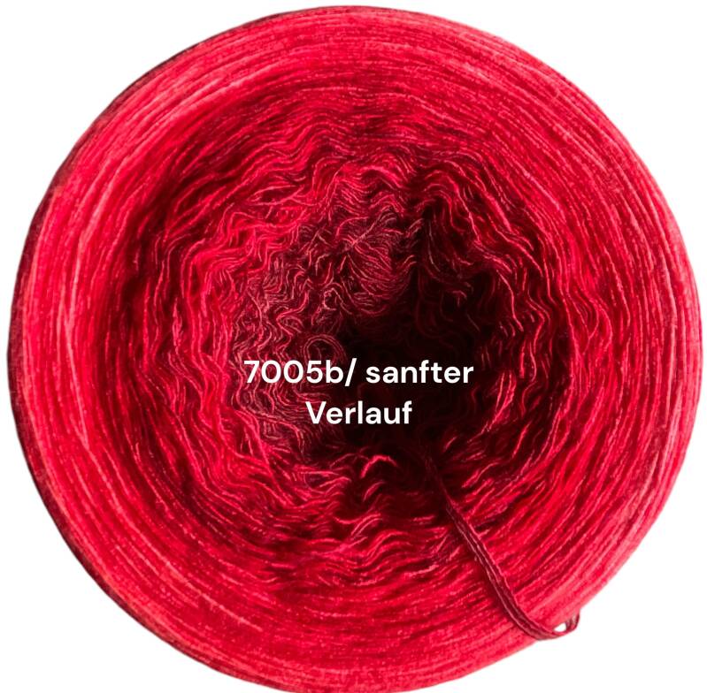 Rosen - Red Rose 2024 -7005  - Bobbel mit Farbverlauf - 3, 4 oder 5 Fäden, auch als Pullover- oder Decken Set