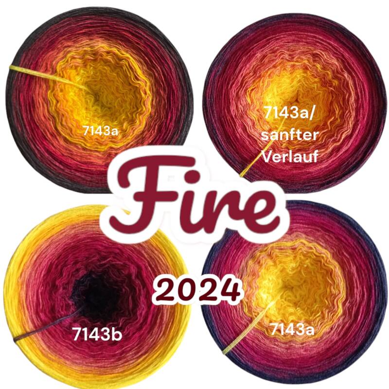 Höllenfeuer - Fire 2024 - 7143 - Bobbel, Pullover- oder Deckenset mit Farbverlauf - 3, 4 oder 5 Fäden