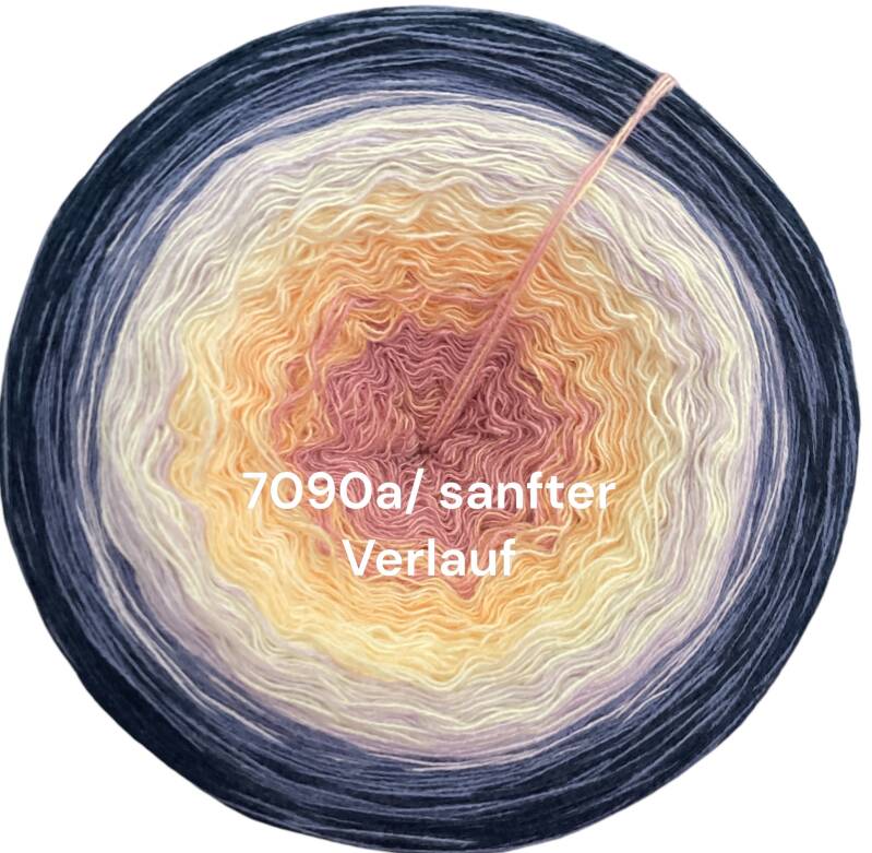 Sonne / Licht - Abendlicht - 7090 - Bobbel mit Farbverlauf - 3, 4 oder 5 Fäden, auch als Pullover- oder Decken Set