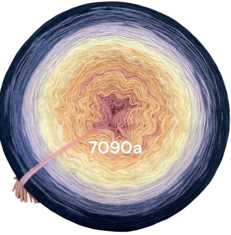 Sonne / Licht - Abendlicht - 7090 - Bobbel mit Farbverlauf - 3, 4 oder 5 Fäden, auch als Pullover- oder Decken Set